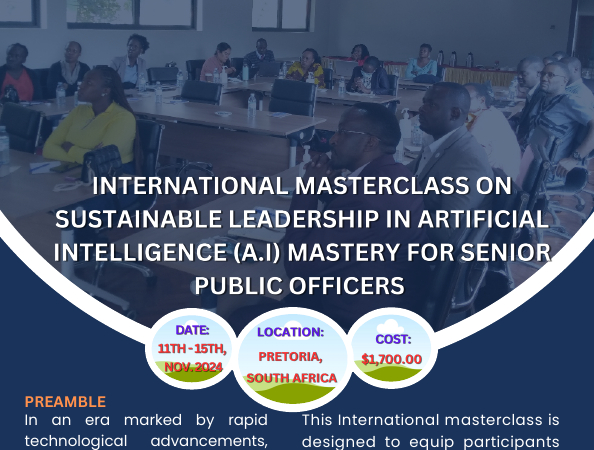 Intl Masterclass on sustainable leadership in artificial intelligence-november 2024